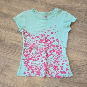 Arizona Jean Company Blue and Pink Short Sleeve Tee